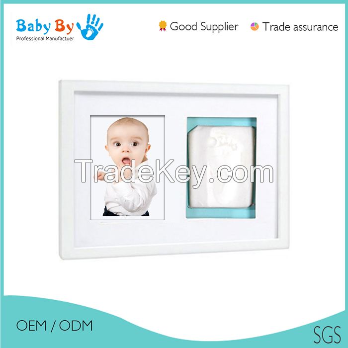 hot sale baby handprint and footprint photo frame package ink pad