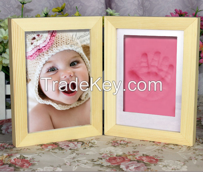 Baby Souvenir Cheap wholesale 8x10 10X12 12X16 Cute Baby Photo Frame with clean-touch inkpad                        