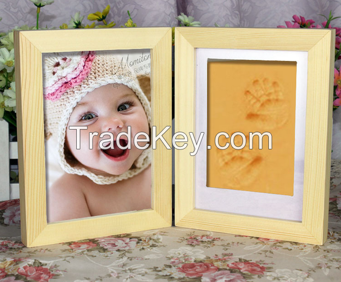 Baby Souvenir Cheap wholesale 8x10 10X12 12X16 Cute Baby Photo Frame with clean-touch inkpad                        