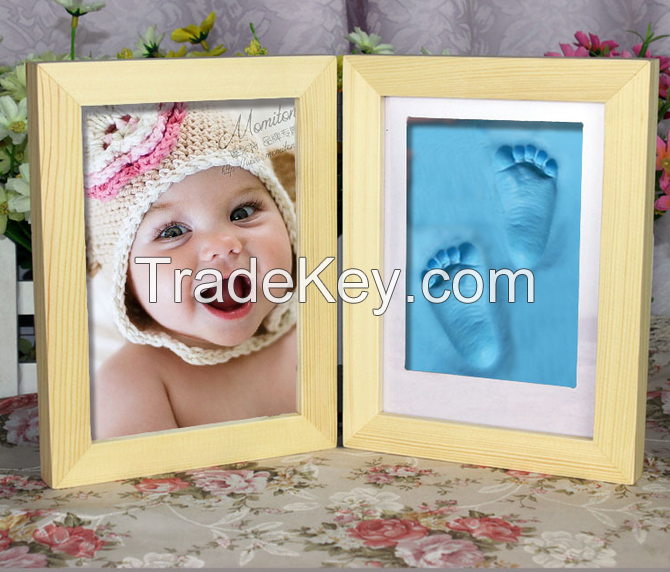 Baby Souvenir Cheap wholesale 8x10 10X12 12X16 Cute Baby Photo Frame with clean-touch inkpad