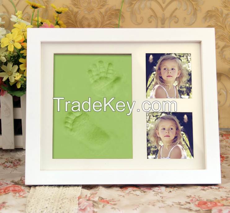 Baby home wall decoration wood product clay photo frame kit    