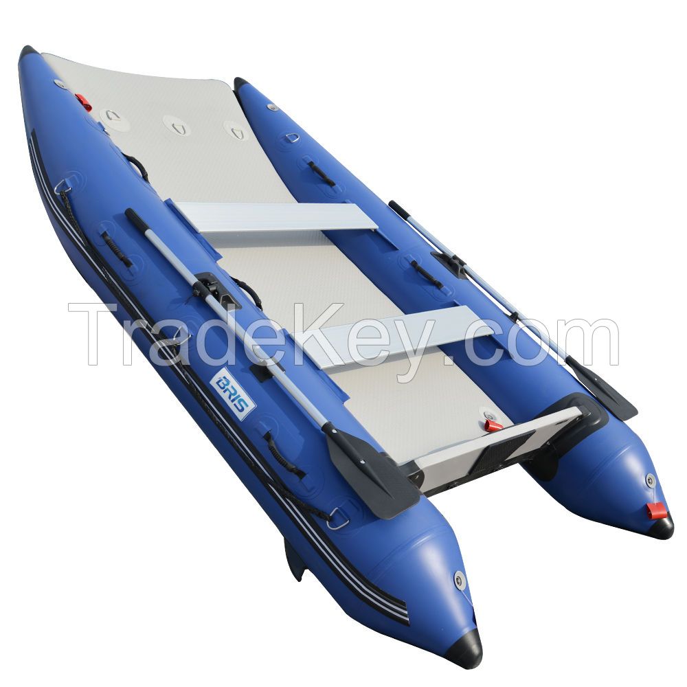 BRIS 14.1 ft Inflatable Boats Fishing Raft Power Boat Zodiac Dinghy Tender  Boat- Inflatable Boat