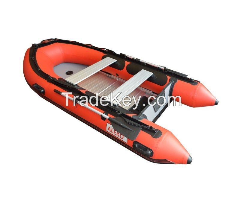 ALEKO Raft Fishing Inflatable Boat Boat 10.5ft with Aluminum Floor Heavy Duty
