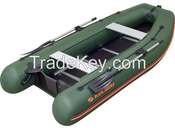 9,8 ft inflatable fishing boat Kolibri KM300DL + rigid deck 