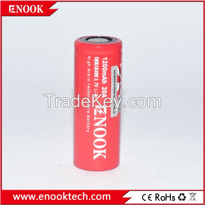 100% original enook 18490 1200mAh high drain battery 18490 rechargeabl