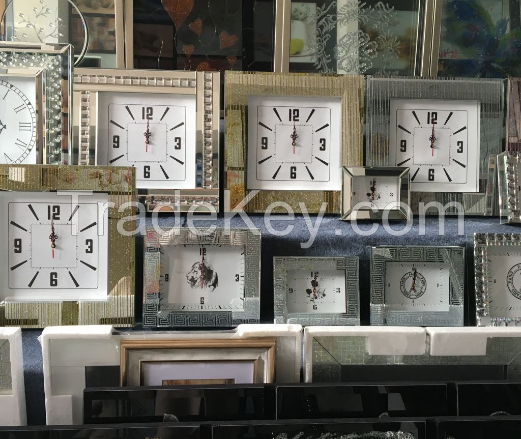 mirror decor clock wall clock