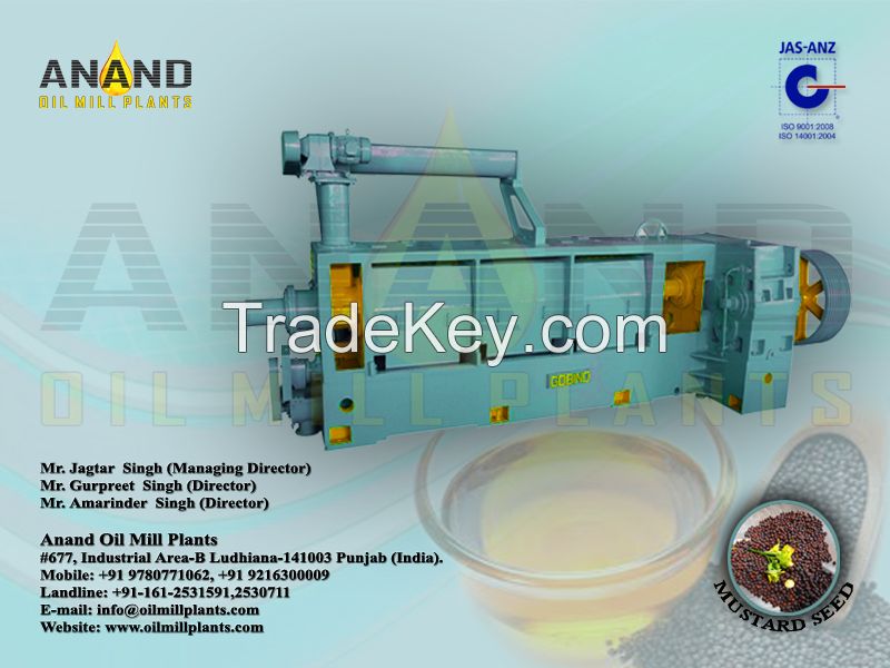 Mustard Oil Expeller Machine Manufacturers Exporters in India Punjab