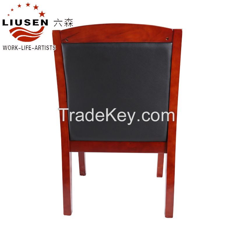 Meteoric and Decent Solid Wood Conference Chair Soft Cow Leather Chair (LS-DB-0005)