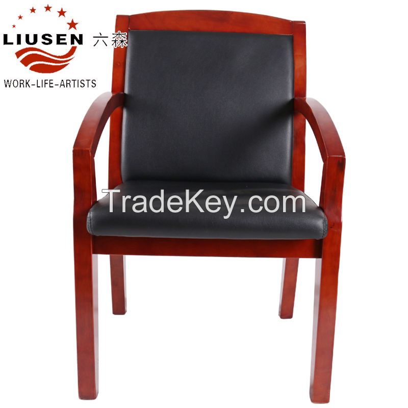 Meteoric and Decent Solid Wood Conference Chair Soft Cow Leather Chair (LS-DB-0005)