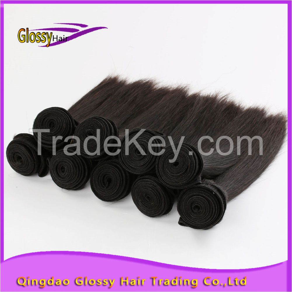 Factory hot sale double weft full cuticle virgin human hair weft