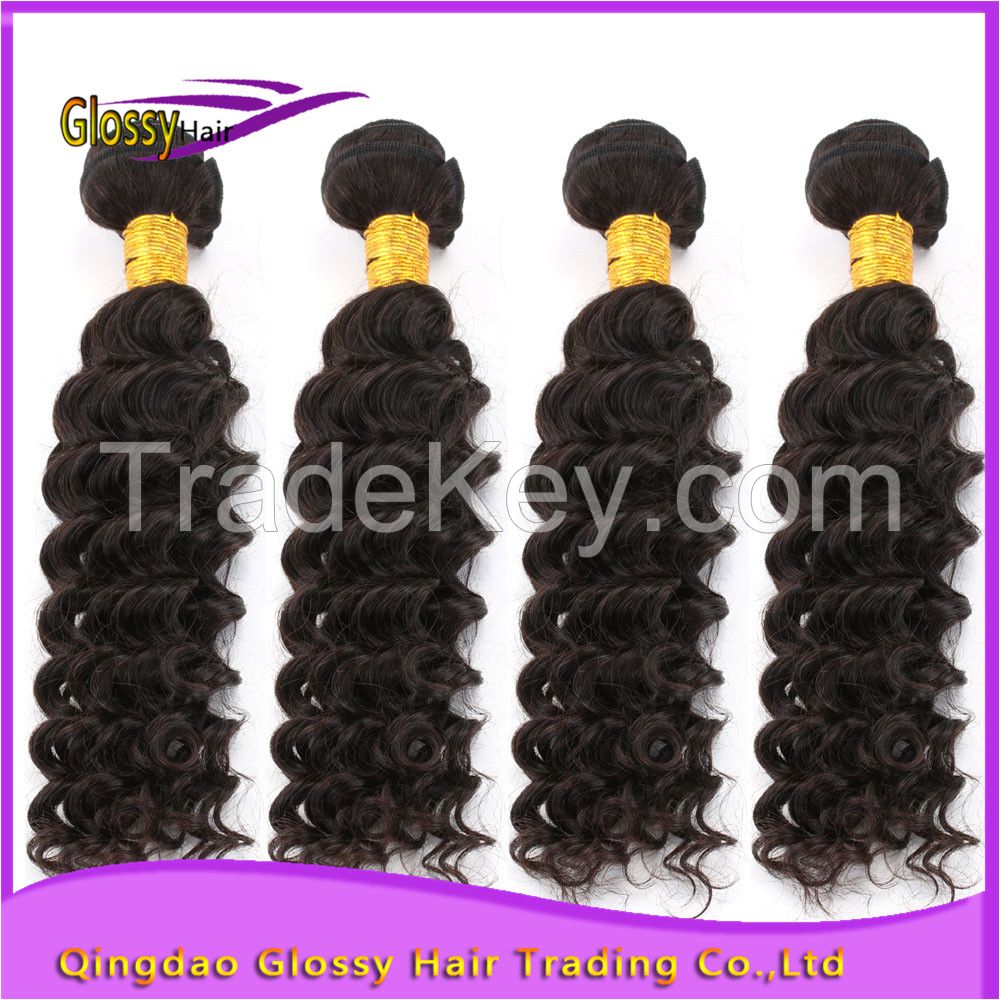 2016 double weft full cuticle no tangle no shedding human hair extensions