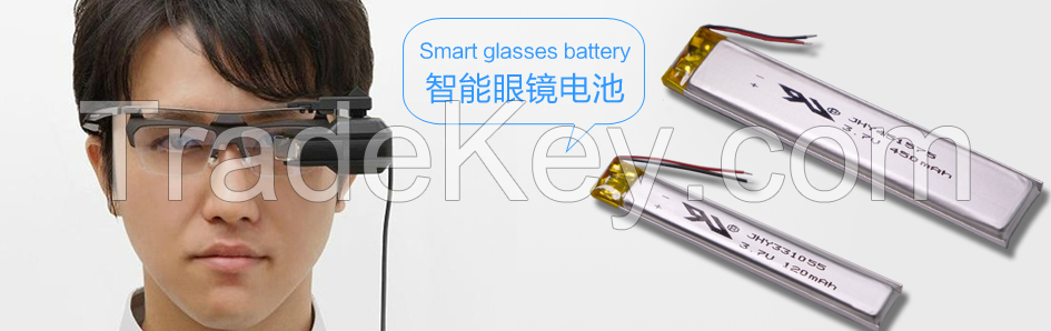 Smart glasses battery 3.7v 450mAh polymer lithium battery