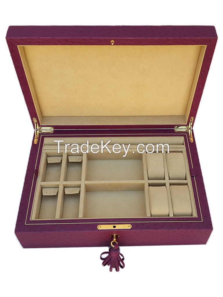 Ostrich Embossed Jewelry Box