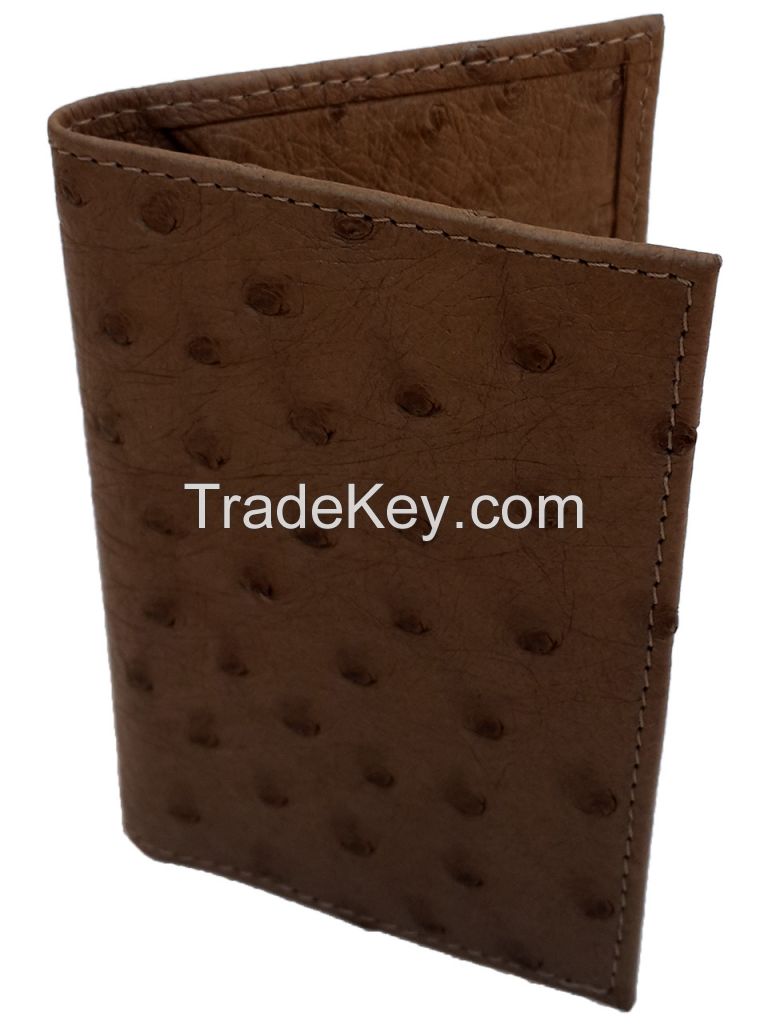 Ostrich Embossed Card Holder