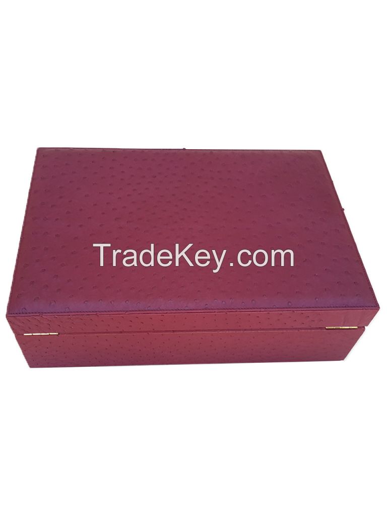 Ostrich Embossed Jewelry Box