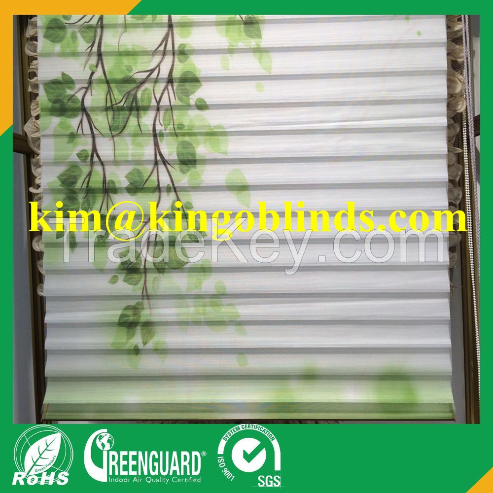 Shangri-la blind with printed pattern