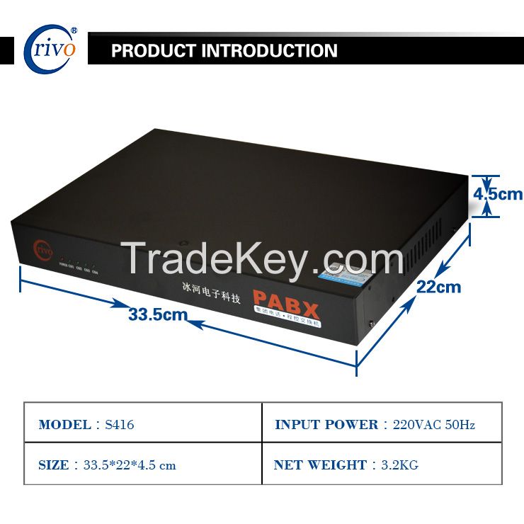 Factory price Telephone system/PABX /office PBX /S416