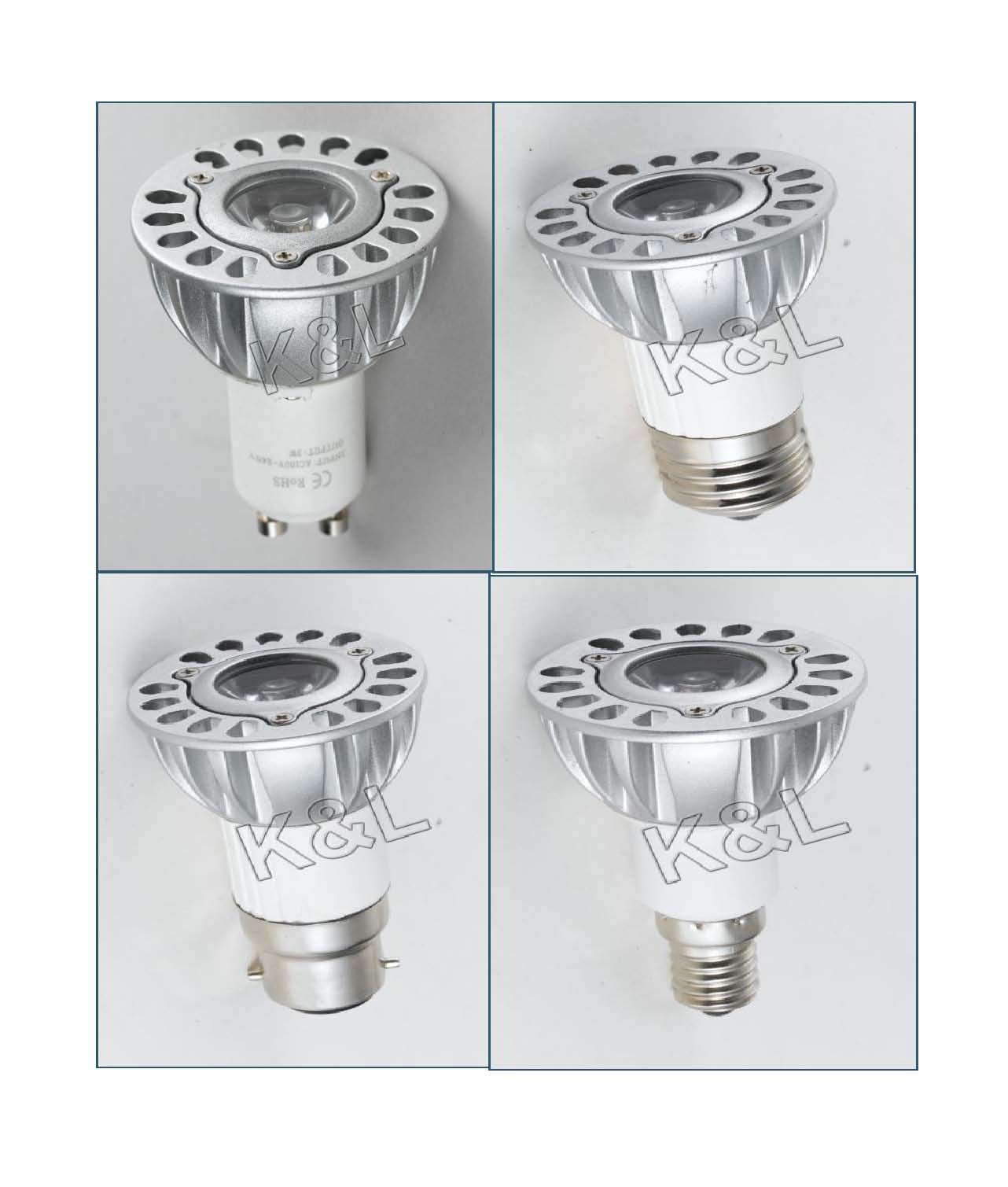 High power LED lamp 3W-MR16-GU10/E14/E26/E27/B22