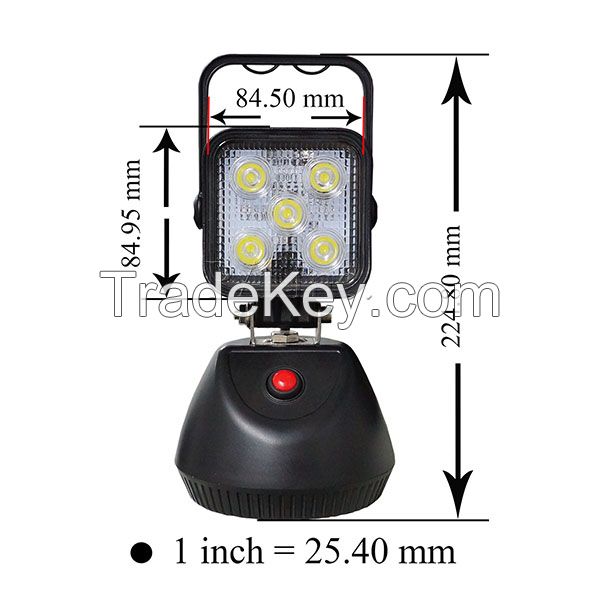 Magnetic Portable Rechargeable LED Work Lamp High Beam XB-D Halogen 3 Stages Switchable WaterProof 15W Home Use Emergency Flashlight