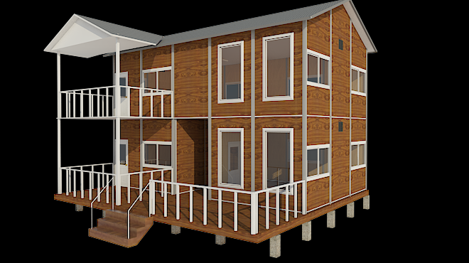  double layer factory built modular shop,8 rooms ,2 stories