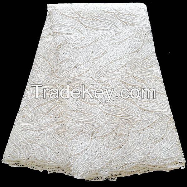 Free samples new york wholesale african guipure cord lace fabric