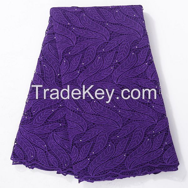 Free samples new york wholesale african guipure cord lace fabric