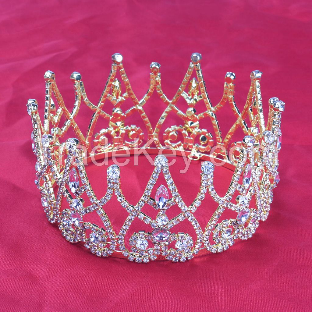 Wholesale Round Ring  Crystal Crown Hair Accessories, Bridal Tiara Beauty Pageant