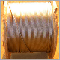 coloured steel wire rope.