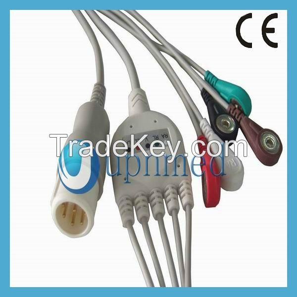 Philips one piece ECG cable with leadwires 8pin