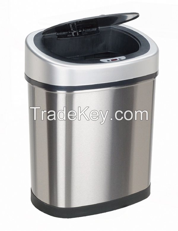 DZT-42-9 stainless touchless sensor trash can waste bin.