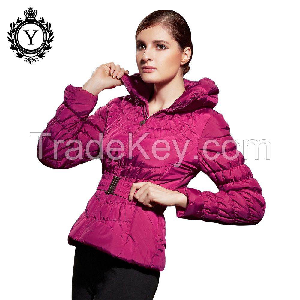 COUTUDI on sale premium warmest lady ultra thin foldable quilted light black down jacket