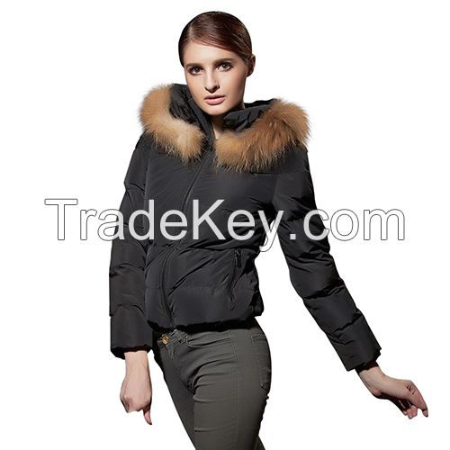 COUTUDI 2016 Top Rated Luxury Ultra Warm Sexy Winter Fur Best Down Coat for Women