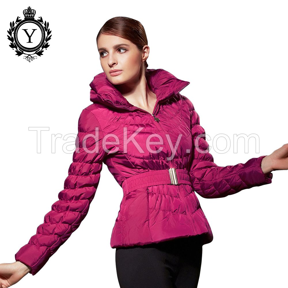 COUTUDI on sale premium warmest lady ultra thin foldable quilted light black down jacket