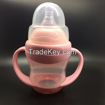 Baby nipple feeding bottle with handle 160ML