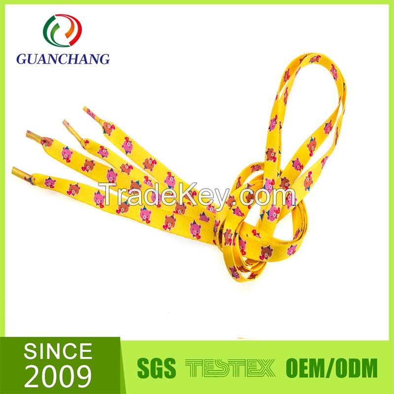 wholesale custom made kevlar flat sublimation printing shoelaces