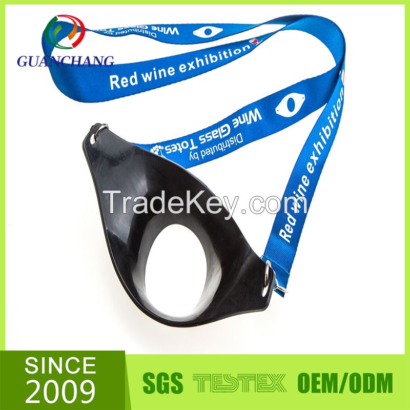 wine glass holder lanyard