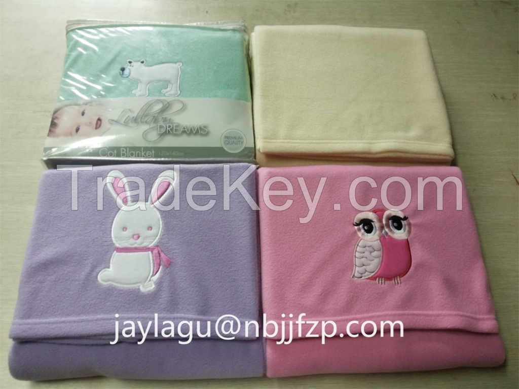 Baby polar fleece blanket with emb