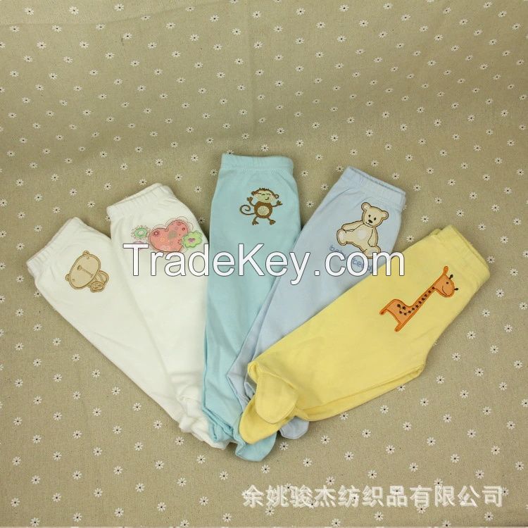 100% cotton baby pants with emb