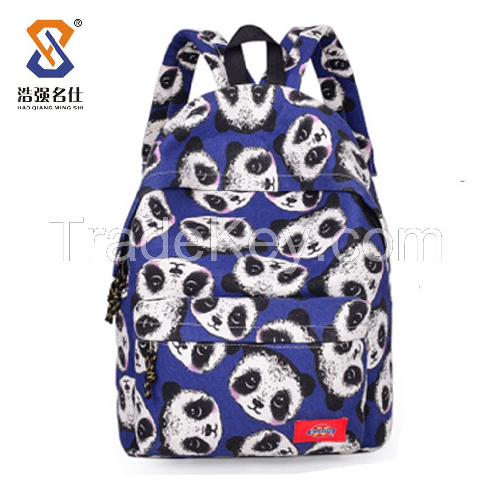 Cute Animal Backpack Pandan Printing Canvas bags/ Canvas Backpacks Bag/ shoulder bags/ school bags