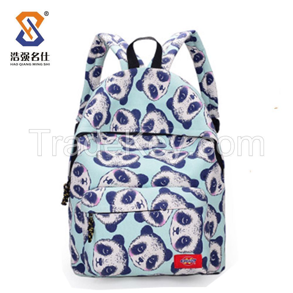 Cute Animal Backpack Pandan Printing Canvas bags/ Canvas Backpacks Bag/ shoulder bags/ school bags