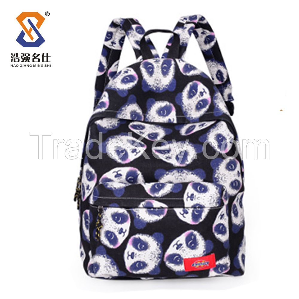 Cute Animal Backpack Pandan Printing Canvas bags/ Canvas Backpacks Bag/ shoulder bags/ school bags