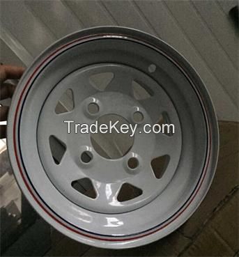 10*4.5inch Spoke Wheel E-Coated with Powder Painted White Rims