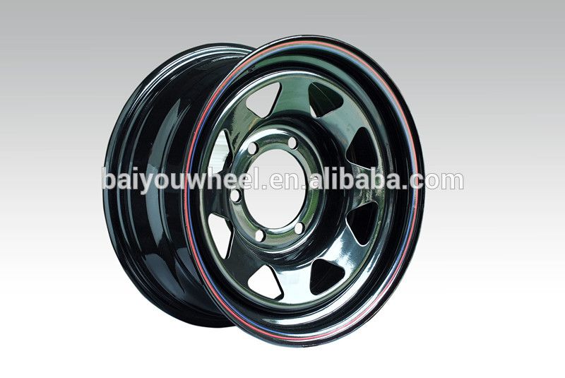 14X6 Inch Spoke Trailer Wheel Black Wheel Rim