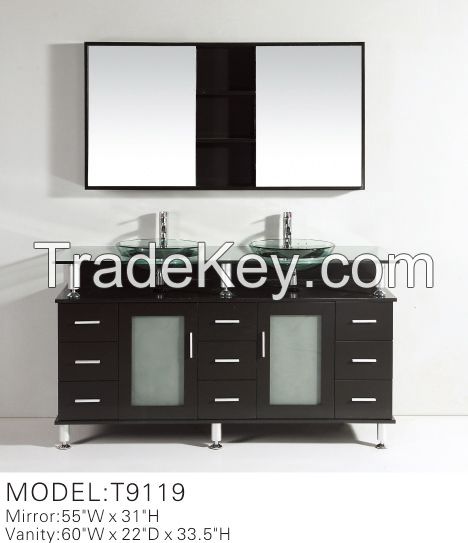 double sink bathroom vanity cabinet T9119