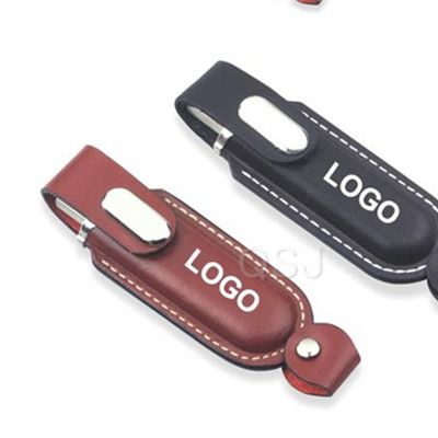 Flash Drive USB 2.0 - leather pendrive, Promotional Gift, Pendrive