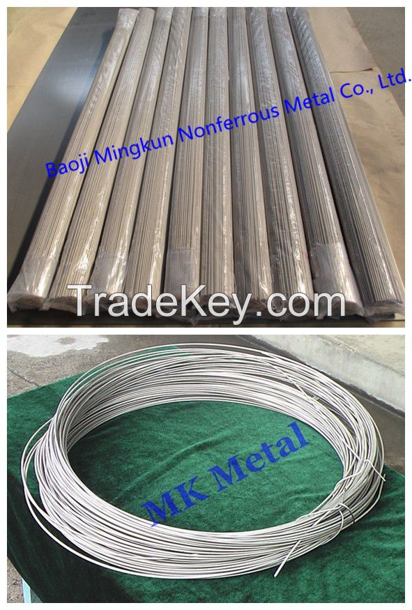 Grade 1, 2, 5, 6, 7, 9, 12, 23 Straight titanium and titanium alloy wires