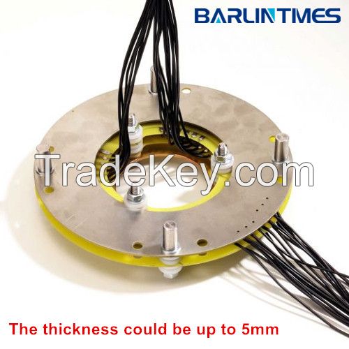 Pancake slip ring with through bore 50RPM work speed for mining equipment, missile launcher from Barlin Times