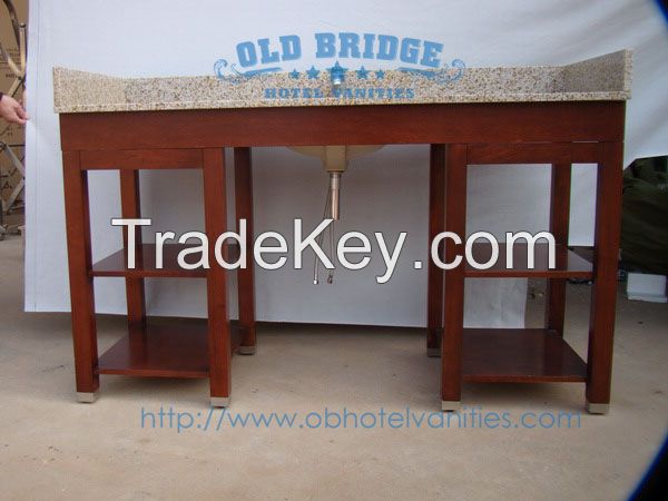 quality pramicy hotel bathroom vanity and bases with marble countertop