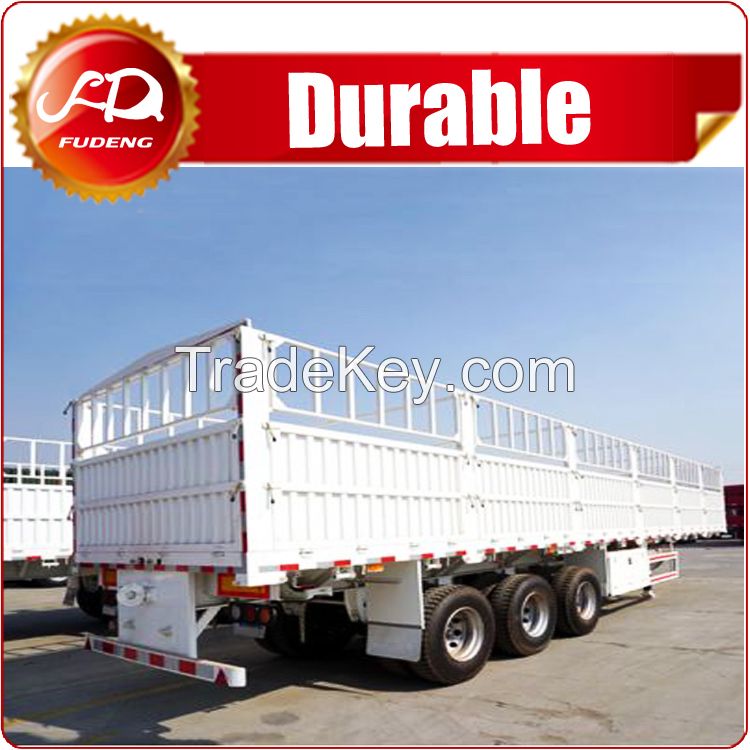 Fudeng new 3 axles container trailer with sidewall hot sale fence semi trailer export to Southeast Asia
