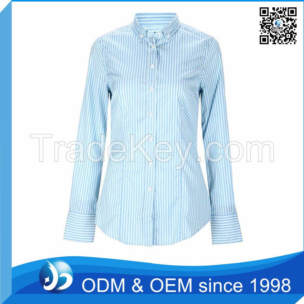 Custom European Style Fancy Collarless Dress Linen Shirt